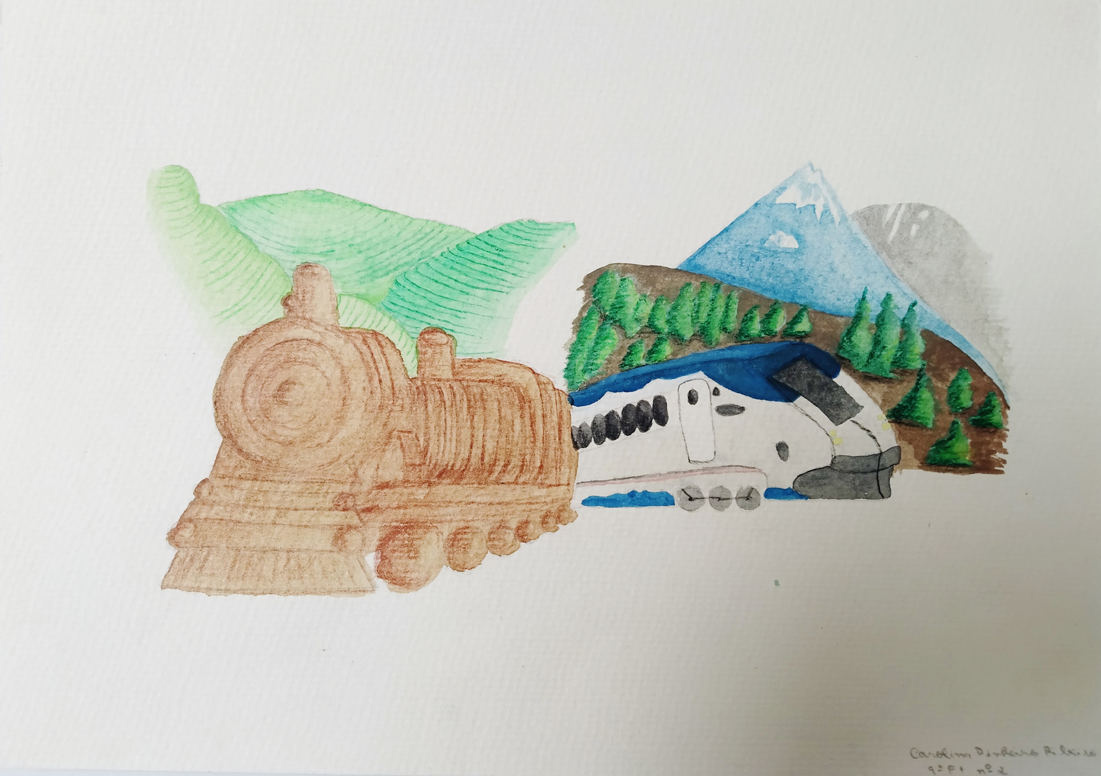 segundo prémio do primeiro concurso de desenho sobre o transporte ferroviário