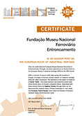 Fotografía del Certificado del Museo como Ruta del Patrimonio Industrial Europeo de Punto de Anclaje (ERIH)