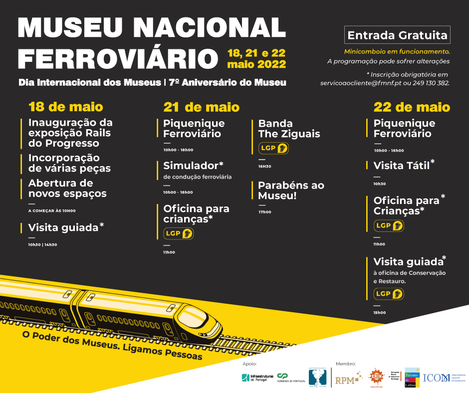 7º Aniversário do Museu Nacional Ferroviário | Dia Internacional dos Museus